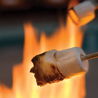 roasting marshmellows
